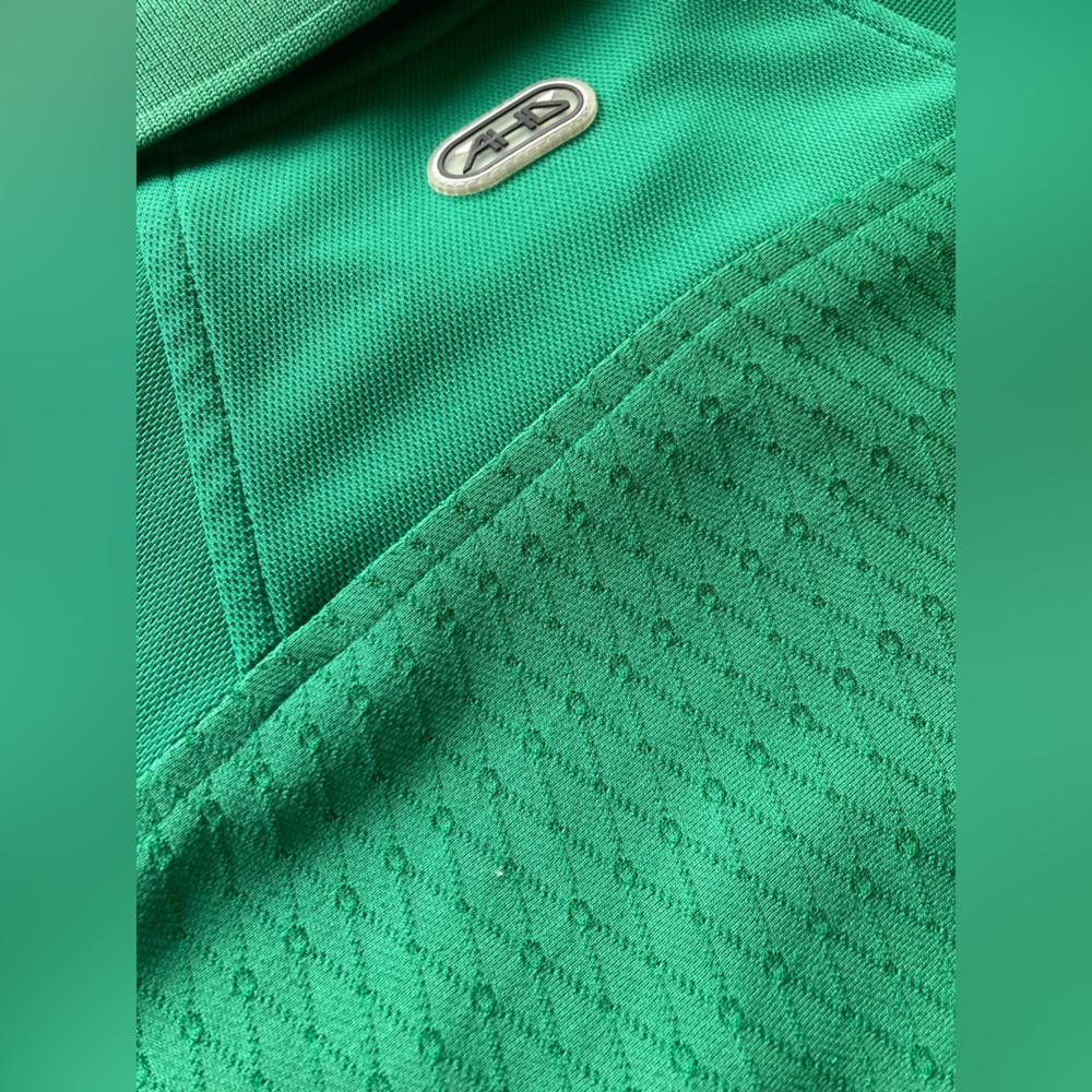 Ahd By Ahead Logo Men's Coolmax Fx Golf Polo Kelly Green Polo Shirt Size Large L - Picture 7 of 7